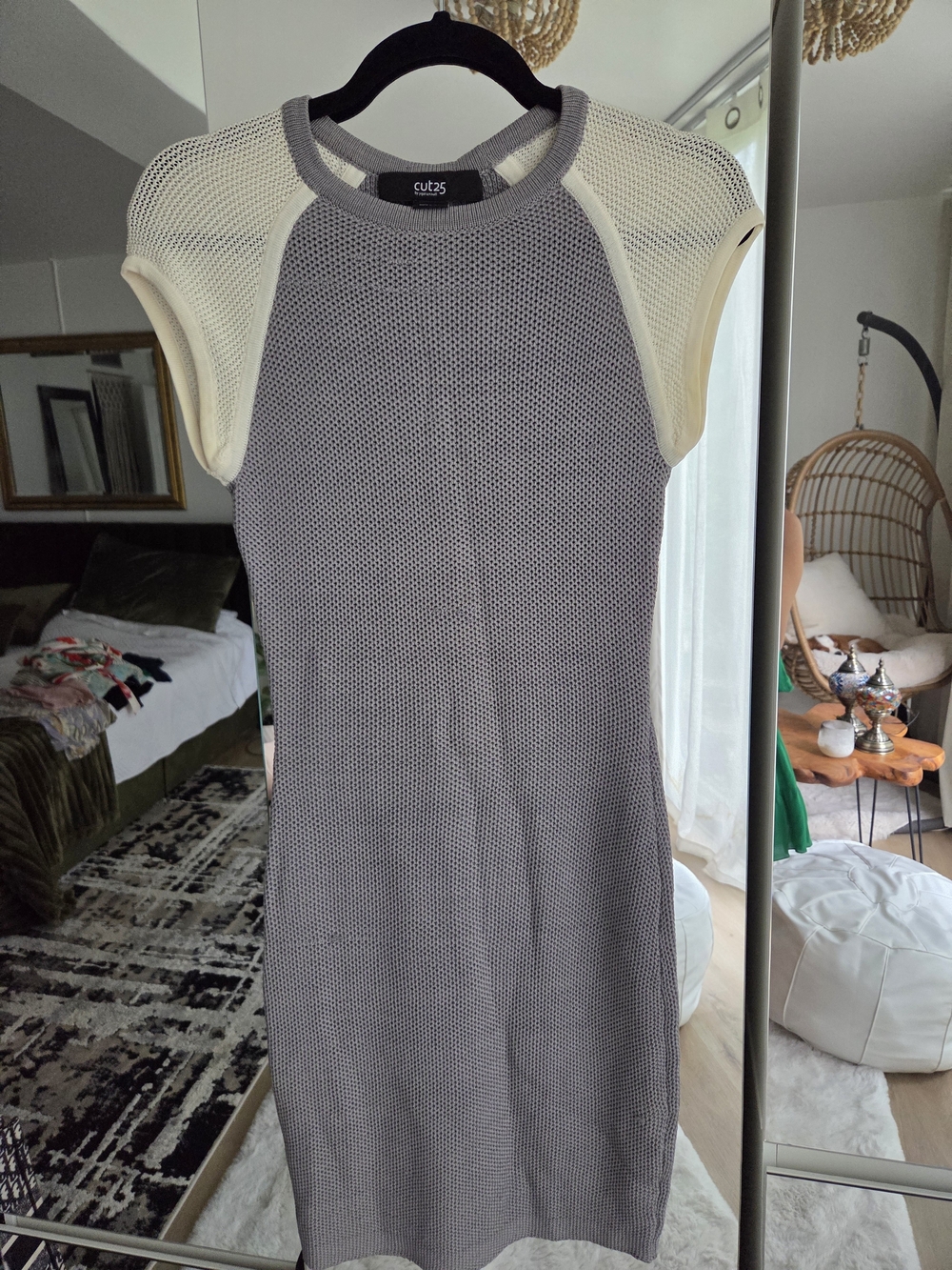 Yigal Azrouël Cut25 Colorblock Bodycon Knit Dress Size S